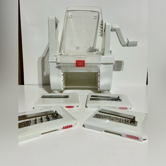 Paderno World Cuisine Spiralizer Slicer Williams Sonoma 4 interchangeable Blades - Picture 2 of 11